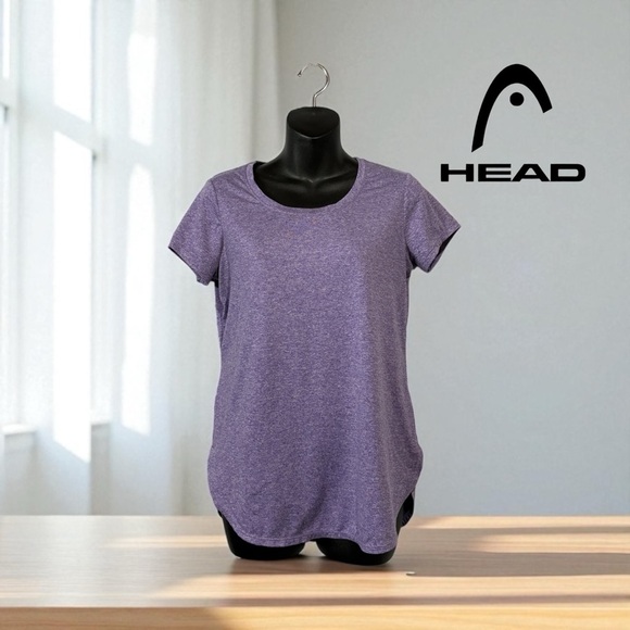 NWOT, HEAD, Women's Heather Purple Athletic T-Shirt, Small 🏃‍♀️‍➡️ - Picture 1 of 9